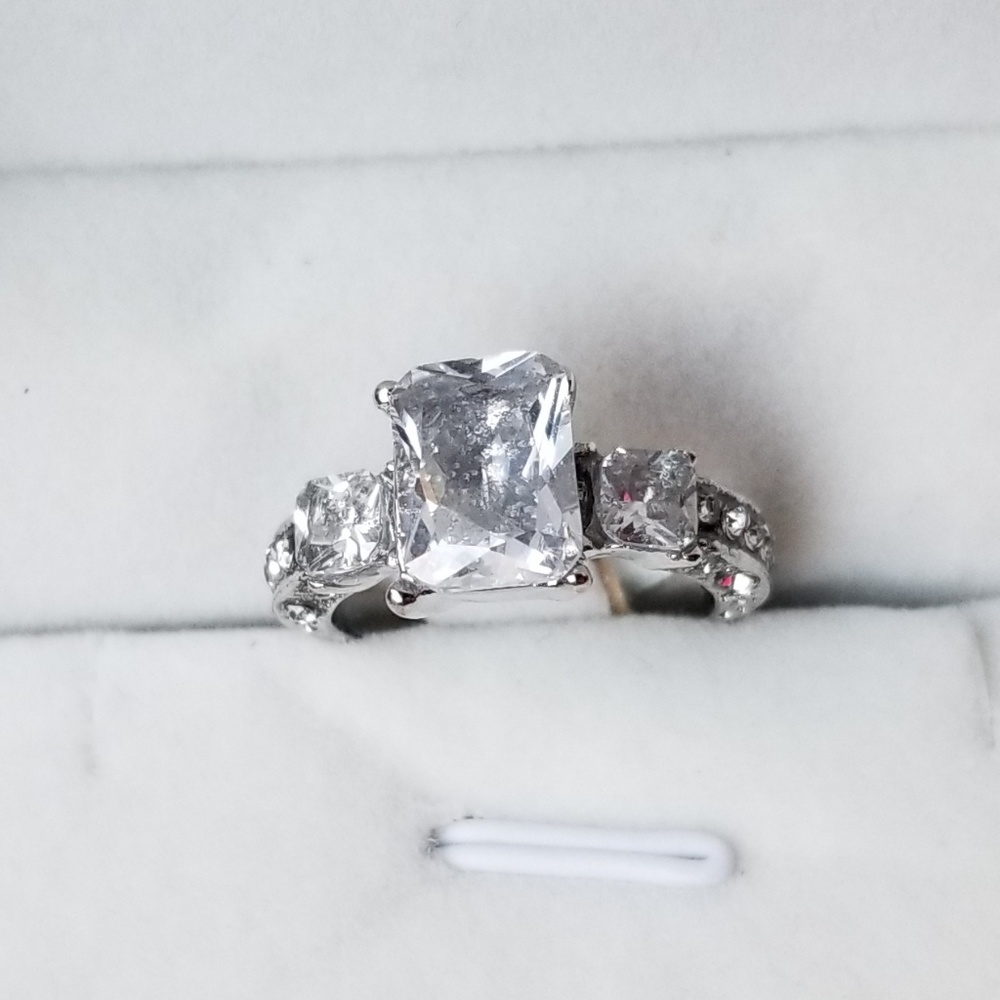 50% off! Large Emerald Cut Ring